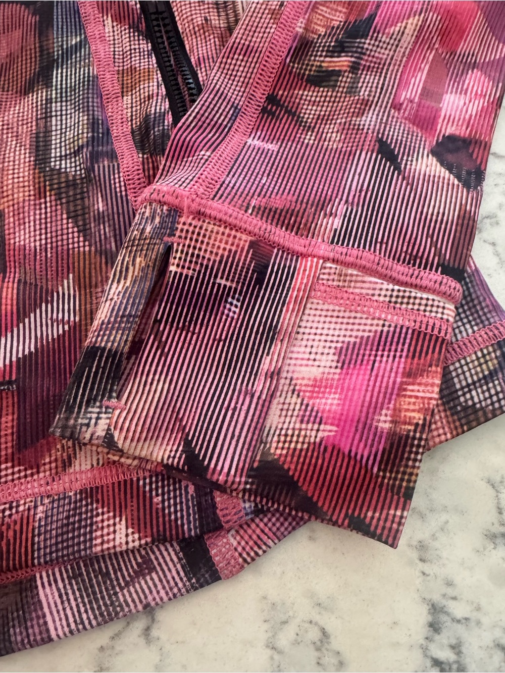 Lululemon Athletica Define Jacket. Size 6 Abstract pink and black print. EUC - Picture 3 of 4